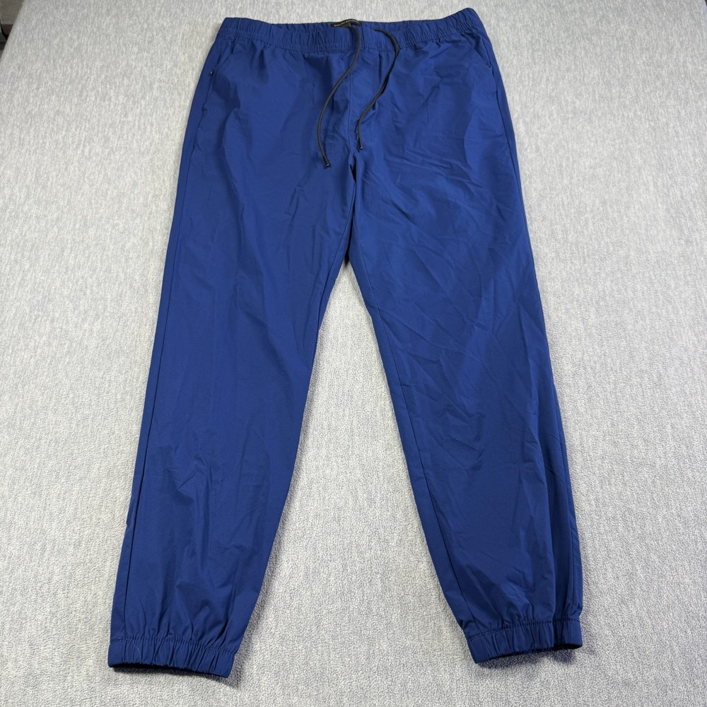 Banana Republic Pants Mens L Royal Blue Drawstring Ankle Cuffed Jogger Athletic